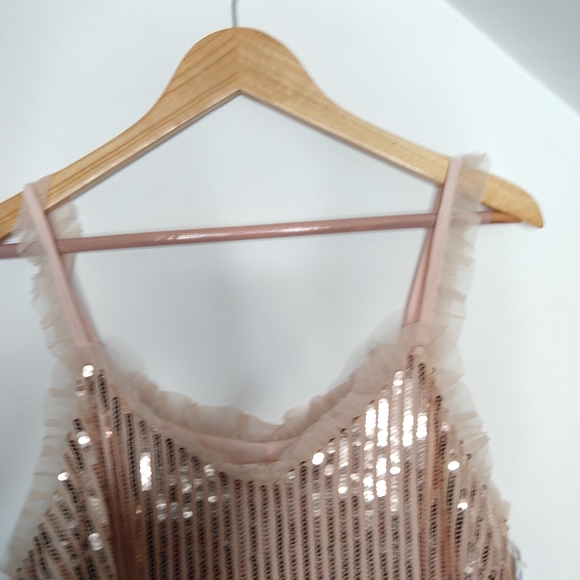 Ruffle Trim Sequined Midi Dress - Picture 9 of 11